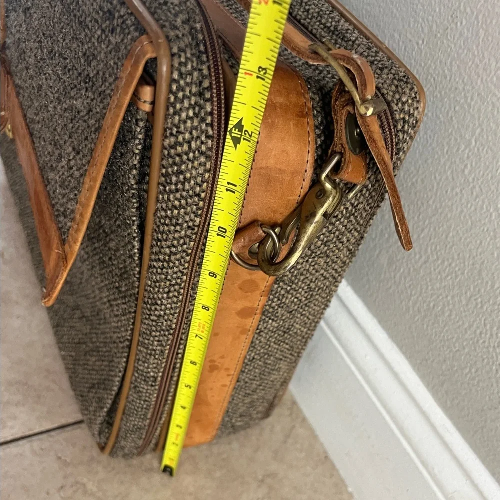 Vintage Hartmann Tweed Leather Suitcase